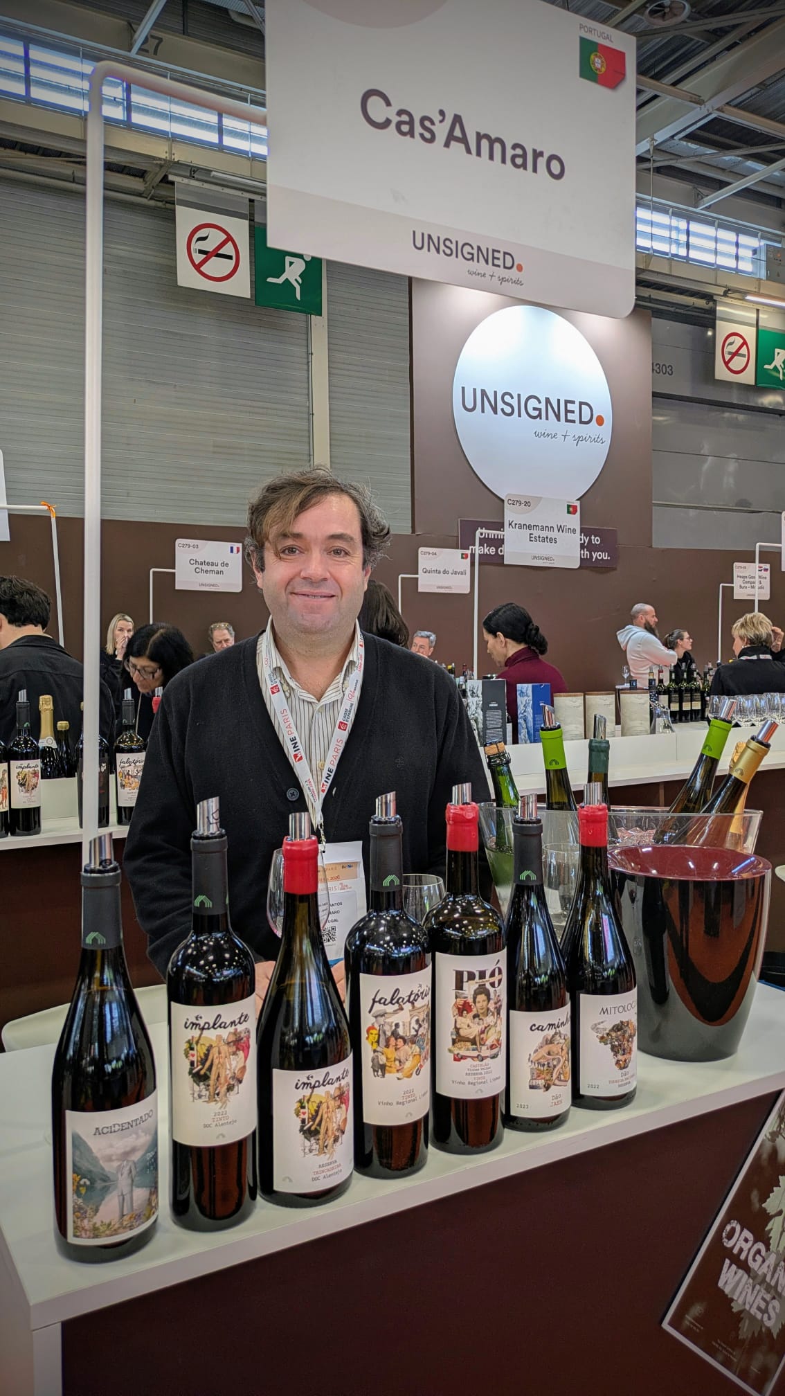 Man exhibiting wine